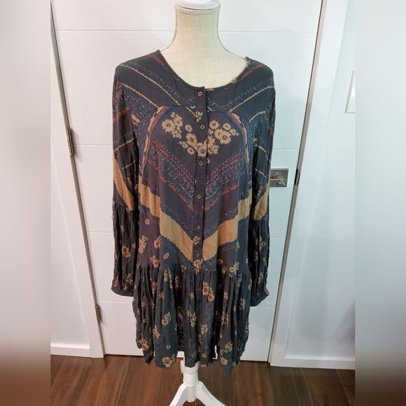 Free People From Your Heart Midnight Dress Size M - Picture 5 of 15